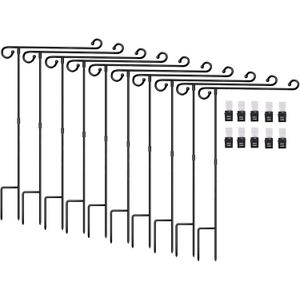 Garden Flag Stand Holder 10 Pack Garden Flag holder for 12 x 18 Inches Flags with Anti-Wind Clip for Outdoor Garden Yard Lawn
