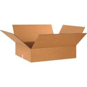 PARTNERS BRAND 24x20x6 Flat Corrugated Boxes, Flat, 24L x 20W x 6H, Pack of 10 | Shipping, Packaging, Moving, Storage Box for Home or Business, Strong Wholesale Bulk Boxes