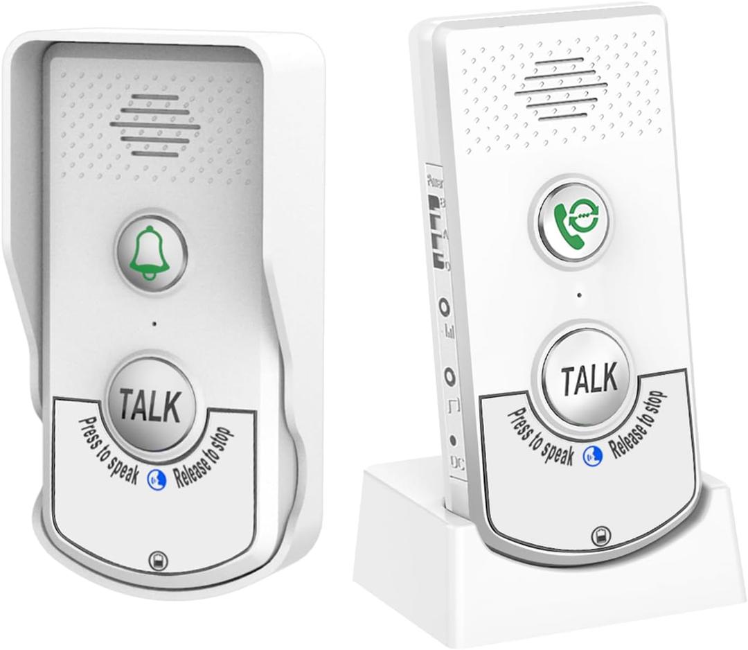 Doorbell Intercoms System for Home, 2 Way Room to Room Door Intercom Wireless with Long-Lasting Rechargeable System, Communication Devices for House Office Classroom with FCC/CE Certified
