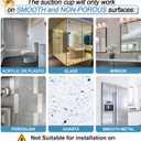 Suction Cup Hooks for Glass Window, Mirror, Wreaths - Shower Hooks for Inside Shower, No Drill Towel Hooks for Bathrooms, Bath Robe Coat Looafh Hook for Hanging - Gold (4 Pack)