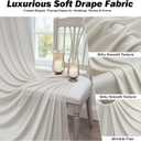 50x12 ft Beige Backdrop Curtains for Weddings Parties, Birthdays and Photos, W5' x H12'