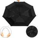 Lejorain Large Compact Golf Umbrella - Oversized Auto Open Close Folding Golf Umbrella Travel 210T Dupont Teflon Coated Vented Windproof Double Canopy for Women Men
