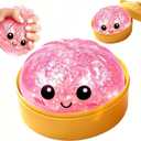 2026 New Glitter Dumpling Squishy Box, Stress Relief, Soft Squeeze Decompression Dough, Glitter Dumpling Squishy for Stress Relief (Pink, 1PCS)