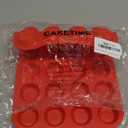 CAKETIME Silicone Muffin Pan Mini 24 Cups Cupcake Pan, Nonstick Food Grade Silicone Mold Baking Pan 1 Pack