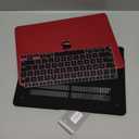 Funut for MacBook Air 13 Inch Case 2021 2020 2019 2018 Release M1 A2337 A2179 A1932 Touch ID, MacBook Air M1 Cover Crocodile Leather Laptop Hard Shell & Keyboard Cover for Mac Air 13 Inch, Red