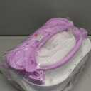 Collapsible Baby Bathtub for Infants to Toddler with Real-time Temp Monitor+Floating Cushion,Foldable Baby Bath Tub Set Applicable 0-36 Month,Portable Travel Bathtub for Newborns Girl (Purple)