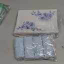 Fullhawl 50 Sets Wedding Invitations Wraps Set Pre Folded Vellum Jackets for 5 x 7 Invitations Dried Flowers Wax Seal Stickers Chiffon Silk Ribbon for Wedding Birthday Bridal Shower Craft DIY (Blue)