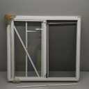 Vinyl Single Hung Sliding Window, 24" x 36" Household Window with Double-Pane Insulated Tempered Glass, White Energy-Efficient Soundproof Window for House, Mobile Home