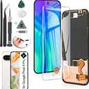 YWLRONG OLED for Google Pixel 9 Pro Screen Replacement for Google Pixel 9 Pro GR83Y LCD Display Touch Screen Digitizer Assembly Replacement with Tools(Support Fingerprint)