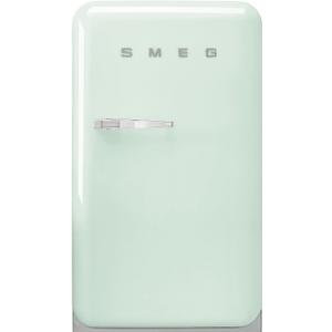 Smeg FAB10 50's Retro Style Aesthetic Refrigerator with 4.48 Cu Total Capacity, 2 Glass Shelves, LED Internal Light, 22-Inches, Pastel Green Right Hand Hinge Made In Italy