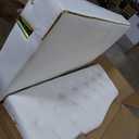 KEIKI 55" Velvet Loveseats Sleeper Sofa with 2 Arm Pocket and 4 Solid Metal Legs, Modern Style 2-Seater Couch with Tufted Back and Seat, Easy Assembly, for Apartment, Living Room and Bedroom, White