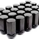 Set of 24 Veritek 14x1.5mm 1.8 Inch 45mm Overall Length 7/8 22mm Hex Black Duplex Acorn Lug Nuts for Cadillac Chevy Chevrolet Ford GMC Nissan RAM Toyota Aftermarket Custom SUV Truck Wheels
