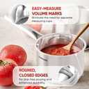 SUNHOUSE  1.5 Quarts Stainless Steel Sauce Pan with Lid - PFOA-FREE, Stainless Steel Sauce Pan, Advanced Impact Bonding Induction Base, Stay-Cool Handle, Compatible with All Cooktops