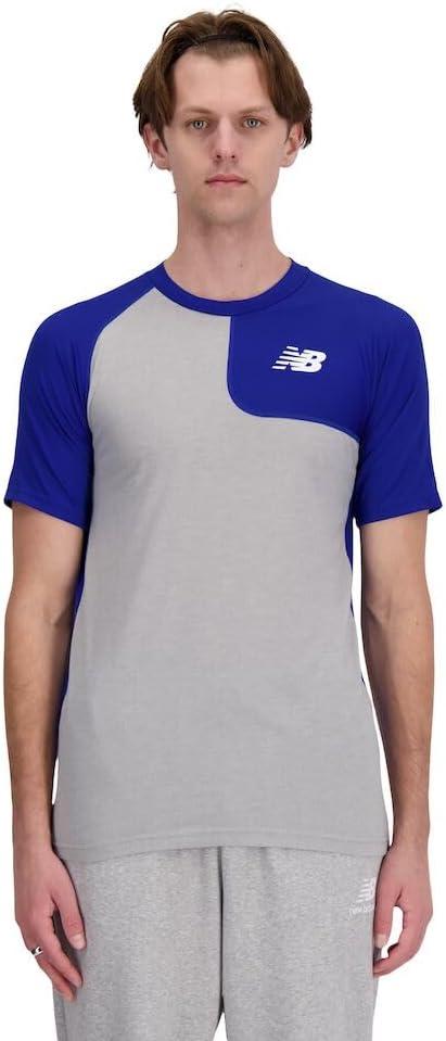New Balance Men's Ss Asym Baseball Top Left (Large, Team Royal) New Balance Men's Ss Asym Baseball Top Left (Large, Team Royal)
