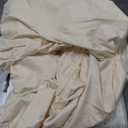 Putros 7.2FT Round Backdrop Cover with Buckles Beige Polyester Fitted Circle Balloon Arch Cover for Wedding Birthday Party Decoration