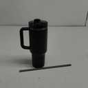 Stanley Quencher H2.0 Tumbler with Handle and Straw 40 oz | Flowstate 3-Position Lid | Cup Holder Compatible for Travel | Insulated Stainless Steel Cup | BPA-Free | Black Chroma