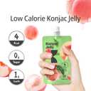 Hethstia Konjac Jelly  Peach Flavor Drinkable Snack, 10-Pack Squeeze Pouches | 4 Calories, 0 Sugar, Vitamin C | Keto, Vegan, Gluten-Free, Healthy Low-Calorie Snack & Gift (EXP 02/06/27)