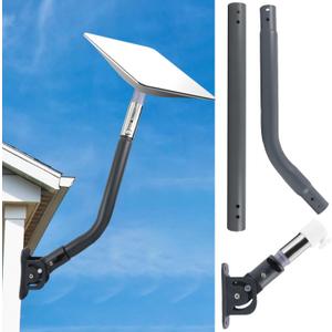 Starlink Mount - 30" Adjustable Starlink Mounting Kit - Starlink Roof Mount Kit Compatible with V2 Starlink - J-Pipe Starlink Long Wall Mount for Starlink Internet Kit Satellite