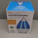 Crane Droplet Ultrasonic Teardrop Cool Mist Air Humidifier, 0.5 Gallon for Bedroom and Office, Blue and White, Nursery Humidifier