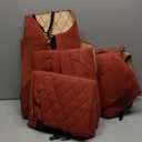 NS YOLO Full Coverage Leather Car Seat Covers Full Set,Waterproof Seat Covers for Cars,SUVs Pick-up Truck, Car Seat Cushion,Car Seat Protector,Wine Red Seat Cover with 5 Seats