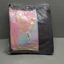 PERFEMET Pink Faux Fur Fluffy Comforter Twin 3-Piece Colorful Rainbow Plush Shaggy Bedding Sets for Girls Tie Dye Fuzzy Furry Comforter Set(Pink, Twin)