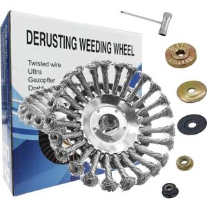 10 Inch Steel Wire Rotary Weed Brush Cutter Trimmer Head for Weed Cutter Eater