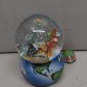 Snow Globe Valentine's Day with Music for Kids Boys Girls Women Adults Unique Gift 3D Hot Air Balloon Snowglobes Around The World Travel Rotating Christmas Music Box Decorations