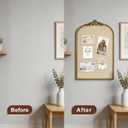 31"x21"Vintage Bulletin Board,Ornate Large PinBoard with Gold Frame for Wall Decor,Home Office to Display Photos,Notes