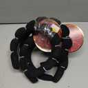 4 x black puffy padded spa headband decorated