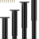 Metal Adjustable Furniture Legs 7-12.6 inch, Wlrrcwdttc Bed Support Legs Adjustable Height Cabinet Legs for Bed Frame/Sofa/Dresser/Couch/Chair/Table,Bed Replacement Legs Bed Center Slats Legs Set of 4
