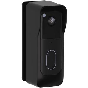 Anti-Theft Angle Mount for Blink Video Doorbell 2025 (2nd Gen)  Adjustable Wall Bracket with Weatherproof Cover & 45 Swivel, No-Drill Adhesive or Screw Installation (Black)