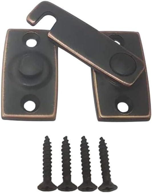 QCAA Solid Brass Shutter Bar/Door Latch, 7/8" x 2-3/32", Classic Bronze, 1 Pack, Made in Taiwan