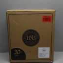 BOURBON & BARREL Wooden Spice Rack Organizer with Glass Jars | Stainless Steel Lids | Bamboo Countertop Spice Organization | 350 Waterproof Spice Labels | 2 Chalk Markers | 30 4oz Jars [Cherry]