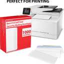 #10 Envelopes Letter Size Self Seal | 1,000 Business Mailing Security Peel and Sealing Envelope | 100% Tinted | no 10 White Windowless Legal Regular Plain Envelops Pack | 4-1/8 x 9-1/2 Inches | 24 LB, 1,000 Count