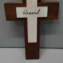 OKSQW Wall Wooden Christians Cross Spiritual Religious Cross Gifts With Hook on Hanging Wall Or Table With Blessed For Church Home Room Decoration For Christmas
