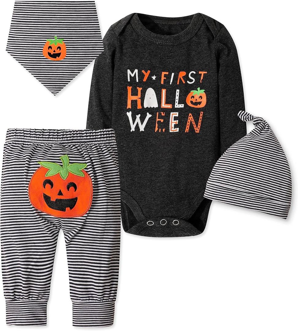 Baby Boy Clothing Sets Pant Sets My First Halloween (Black)