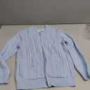 Blue Girl Cardigan Cable Knit Long Sleeve Zipper Sweater Jacket School Outfits Size 7-8