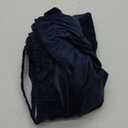 H.VERSAILTEX Real Velvet Plush 1 Piece Form Fit Stretch Rectangle Folding Storage Covers Ottoman Slipcovers Removable Footstool Protect Footrest Covers Elastic Bottom, Machine Washable(Large, Navy)