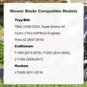 42" Deck Mower Tune Up Kit Compatible with Troy-Bilt TB42/Bronco/Pony 42 Craftsman T1000/T1200/LT1500 Huskee LT4200 942-04308 954-04060C 951-12260 with Blades, Belt,Air Filter,Oil Filter
