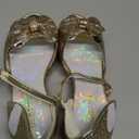 Wedding Sandals for Girls Low Heel Sequin Princess Cute Toddler Light Gold Heeled Sandals for Girls Size 13 for Wedding Princess (Gold 13)