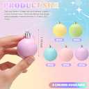 Gejoy 30 Pcs Mini Pastel Christmas Candy Balls 1.57'' Small Pastel Christmas Bulbs Ornaments Shatterproof Macaron Xmas Tree Balls Candy Land Hanging Ornaments Pink Yellow Blue Rainbow Xmas Tree Decor (Glossy)
