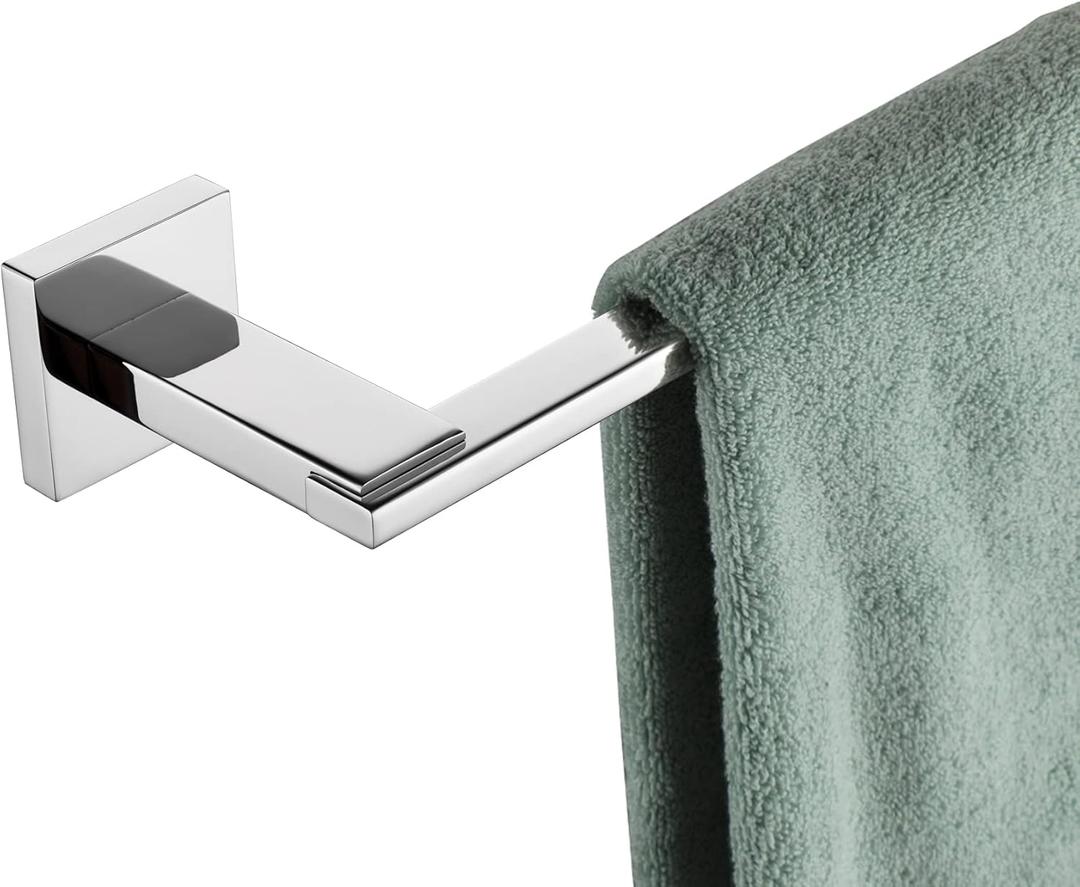 KOKOSIRI Bath Towel Bar Chrome Bathroom Hardware Towel Holder Wall Mounted for Kitchen Toilet 24 Inches Necklace Holder Polished Stainless Steel B4006CH-L24