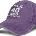 40th Birthday Gifts Men Women 40 Year Old Gifts Ideas It Took Me 40 Years to Look This Good Hat Washed Cotton Hat