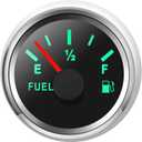 2" Fuel Level Gauge 8 Color Backlight 5 Signals Adjustable 0-190ohm,0-180ohm,10-180ohm,240-33ohm,240-30ohm,Fuel Gauge Kit for Boat Car RV Truck Vehicle Motorcycle