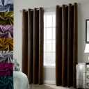 Cherry Home Set of 2 Blackout Velvet Drapes Room Darkening Curtains Panel Grommet Drapery, 52 by 96-Inch, Chocolate Brown(2 Panels) Theater| Bedroom| Living Room| Hotel