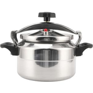 Stainless Steel Pressure Cooker, Aluminum Explosion Proof Pressure Canner Large Capacity Rice Cooker Cookware with Compound Bottom for Gas Electric Flat Top Stoves Easy To Open
