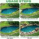 Pond Cover Net 10.5x10.5 FT Pond Dome with Support Rope Leaf Net Ground Studs for Pond and Garden