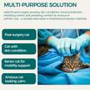 Cat Recovery Suit Breathable Post-Surgery Onesie for Male & Female Spay/Neuter, Light Green, M