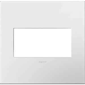 Legrand adorne 2-Gang Wall Plate/Cover Plate (1-Pack, Gloss White-on-White Finish)