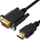 Meliya HDMI to VGA Cable 6ft, Anti-Interference Gold-Plated Plugs 1080P@60Hz Aluminum HDMI Source to VGA Display Adapter (Male to Male) Compatible for PC, Laptop, Xbox, PS5, Monitor More